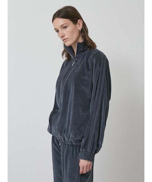 styling/（スタイリング）の「【セットアップ対応】ジップアップベロアブルゾン（ブルゾン・レディース・ベージュ/オレンジ/ダークブルー・F）」の10枚目の写真