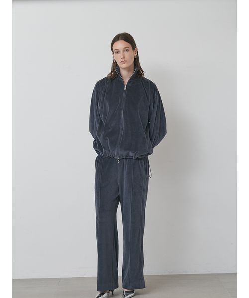 styling/（スタイリング）の「【セットアップ対応】ジップアップベロアブルゾン（ブルゾン・レディース・ベージュ/オレンジ/ダークブルー・F）」の15枚目の写真