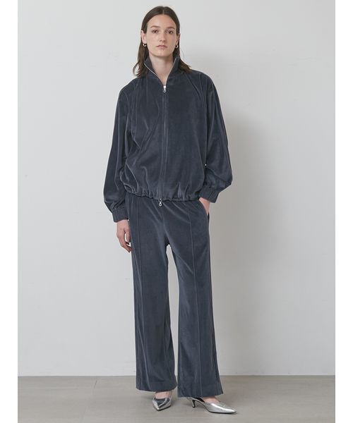 styling/（スタイリング）の「【セットアップ対応】ジップアップベロアブルゾン（ブルゾン・レディース・ベージュ/オレンジ/ダークブルー・F）」の16枚目の写真