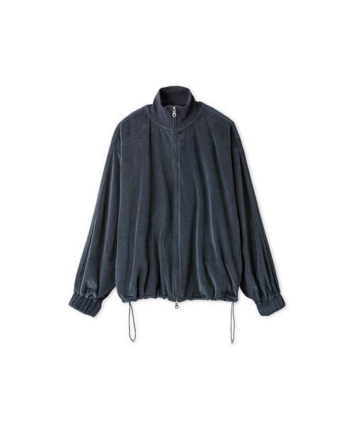 styling/（スタイリング）の「【セットアップ対応】ジップアップベロアブルゾン（ブルゾン・レディース・ベージュ/オレンジ/ダークブルー・F）」の4枚目の写真