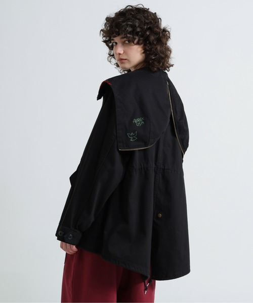 AVIREX（アヴィレックス）の「CUSTOM M-51 FADE WASH JACKET/カスタムM-51フェイドジャケット（ミリタリージャケット・レディース・オリーブ/ブラック/キナリ・F）」の3枚目の写真