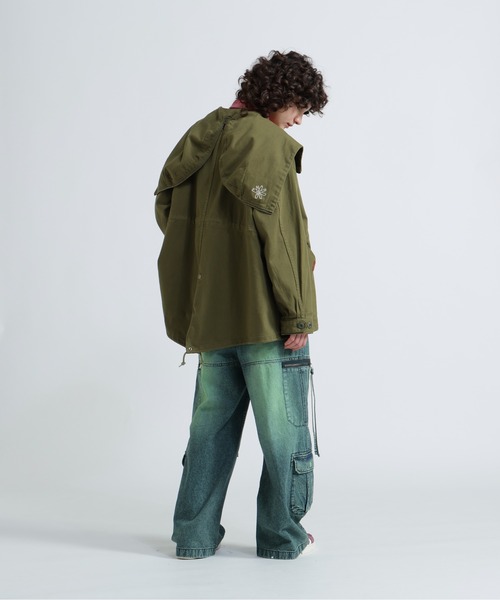 AVIREX（アヴィレックス）の「CUSTOM M-51 FADE WASH JACKET/カスタムM-51フェイドジャケット（ミリタリージャケット・レディース・オリーブ/ブラック/キナリ・F）」の11枚目の写真