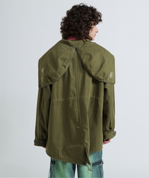 AVIREX（アヴィレックス）の「CUSTOM M-51 FADE WASH JACKET/カスタムM-51フェイドジャケット（ミリタリージャケット・レディース・オリーブ/ブラック/キナリ・F）」の13枚目の写真