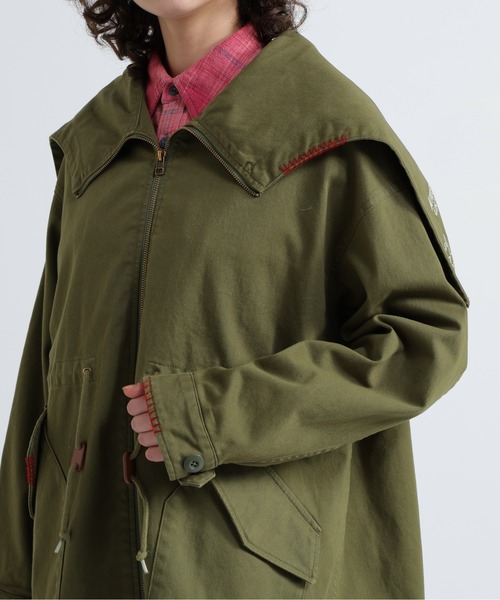 AVIREX（アヴィレックス）の「CUSTOM M-51 FADE WASH JACKET/カスタムM-51フェイドジャケット（ミリタリージャケット・レディース・オリーブ/ブラック/キナリ・F）」の16枚目の写真