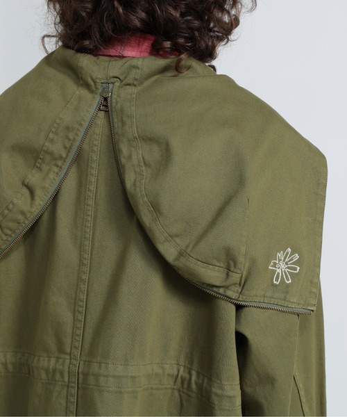 AVIREX（アヴィレックス）の「CUSTOM M-51 FADE WASH JACKET/カスタムM-51フェイドジャケット（ミリタリージャケット・レディース・オリーブ/ブラック/キナリ・F）」の18枚目の写真