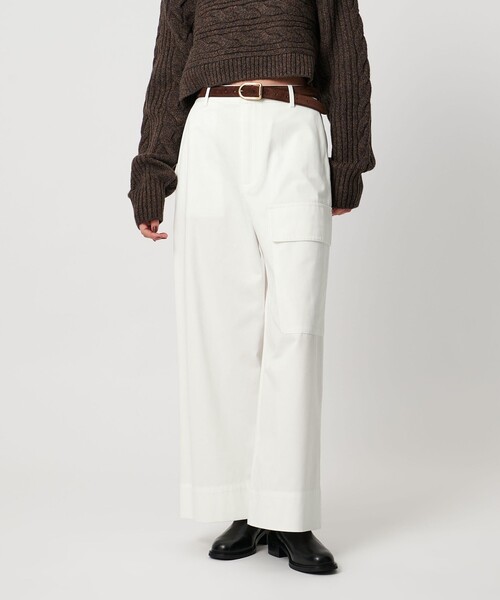 UNITED ARROWS（ユナイテッドアローズ）の「チノ ポケット パンツ ‐ウォッシャブル‐（チノパンツ・レディース・ブラック/ベージュ/オフホワイト・36/38）」の2枚目の写真