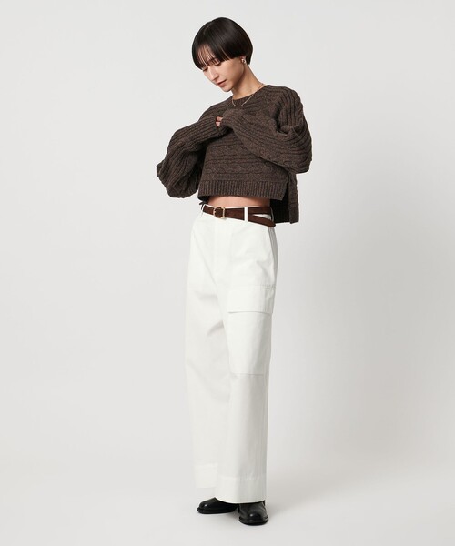 UNITED ARROWS（ユナイテッドアローズ）の「チノ ポケット パンツ ‐ウォッシャブル‐（チノパンツ・レディース・ブラック/ベージュ/オフホワイト・36/38）」の20枚目の写真