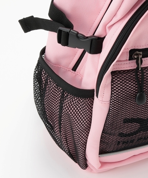 X-girl Stages（エックスガールステージス）の「【予約商品】★人気商品のため再入荷決定★メッシュポケットバックパック（バックパック/リュック・キッズ・ピンク/ブラック/アイボリー・F）」の11枚目の写真