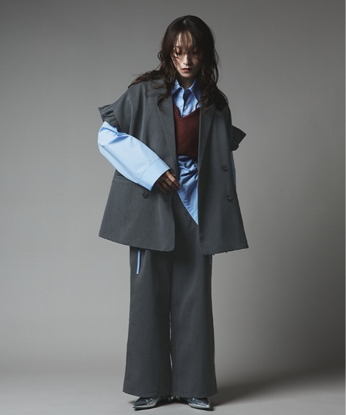 W:Huku(フーク)の「【W:Huku / リンクルフリーツイル】ワンタック スラックス パンツ / Wrinkle-Free Stretch Twill Slacks(スラックス・レディース・ブラウン/杢グレー/ブラック・M/L)」の6枚目の写真
