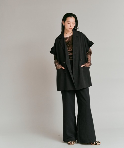 W:Huku(フーク)の「【W:Huku / リンクルフリーツイル】ワンタック スラックス パンツ / Wrinkle-Free Stretch Twill Slacks(スラックス・レディース・ブラウン/杢グレー/ブラック・M/L)」の16枚目の写真