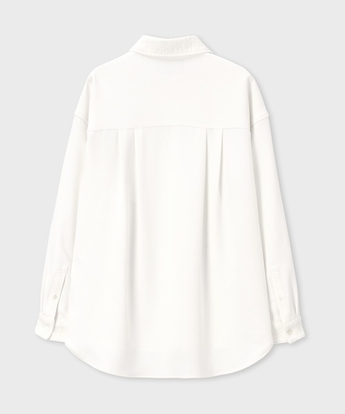 Psycho Bunny（サイコバニー）の「[WOMEN]レース シャツ（シャツ/ブラウス・レディース・ブラック/ホワイト・FREE）」の3枚目の写真