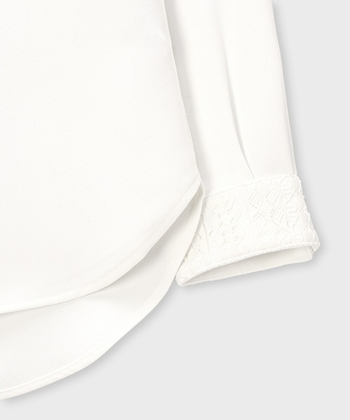 Psycho Bunny（サイコバニー）の「[WOMEN]レース シャツ（シャツ/ブラウス・レディース・ブラック/ホワイト・FREE）」の5枚目の写真