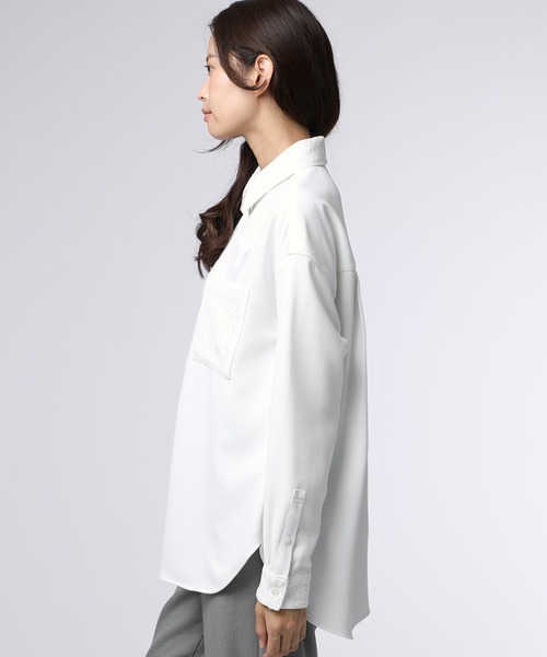 Psycho Bunny（サイコバニー）の「[WOMEN]レース シャツ（シャツ/ブラウス・レディース・ブラック/ホワイト・FREE）」の10枚目の写真