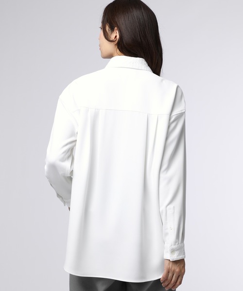 Psycho Bunny（サイコバニー）の「[WOMEN]レース シャツ（シャツ/ブラウス・レディース・ブラック/ホワイト・FREE）」の11枚目の写真