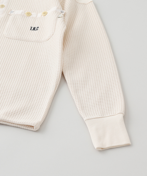 FAF(フェイク アス フラワーズ)の「FAF / フェイク アズ フラワーズ PACIS THERMAL HENLEY NECK(Tシャツ/カットソー・メンズ・カーキ/ブラック/ホワイト系その他・1)」の9枚目の写真