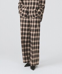 Ray BEAMS | オンブレチェック ワイド パンツ(その他パンツ)