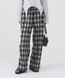 Ray BEAMS | オンブレチェック ワイド パンツ(その他パンツ)