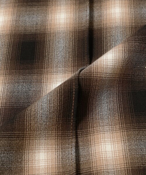 Ray BEAMS(レイビームス)の「オンブレチェック ワイド パンツ(その他パンツ・レディース・ダークブラウン/ブラック・0/1)」の10枚目の写真