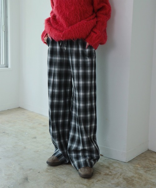 オンブレチェック ワイド パンツ（その他パンツ）｜Ray BEAMS（レイ