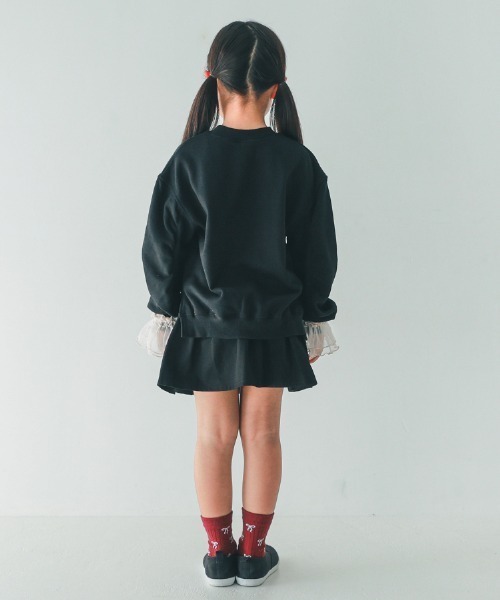 NHT(エヌエイチティー)の「NHT/エヌエイチティー ALYSSUM ギャザートレーナー(スウェット・キッズ・チャコールグレー/アイボリー/ブラック・160cm/150cm/140cm/130cm/120cm/110cm)」の10枚目の写真