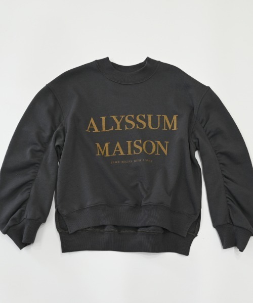 NHT(エヌエイチティー)の「NHT/エヌエイチティー ALYSSUM ギャザートレーナー(スウェット・キッズ・チャコールグレー/アイボリー/ブラック・160cm/150cm/140cm/130cm/120cm/110cm)」の14枚目の写真