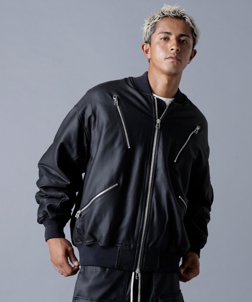 DANKE SCHON（ダンケシェーン）の「DankeSchon/ダンケシェーン/COATING ZIP MA-1（MA-1・メンズ・ブラック・L/M/S）」の5枚目の写真