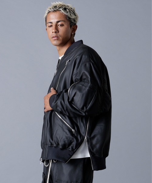 DANKE SCHON（ダンケシェーン）の「DankeSchon/ダンケシェーン/COATING ZIP MA-1（MA-1・メンズ・ブラック・L/M/S）」の9枚目の写真