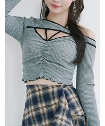 EATME | ワンショルバイカラーリブTOP(Tシャツ/カットソー)