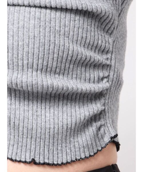 EATME（イートミー）の「ワンショルバイカラーリブTOP（Tシャツ/カットソー・レディース・ブラウン/グレー/アイボリー・FREE）」の15枚目の写真