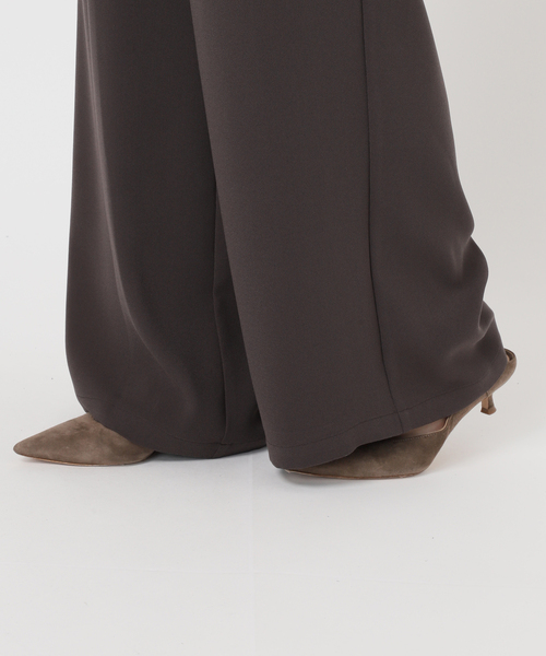 Noble(ノーブル)の「《追加》【洗える】ライトジョーゼットドレープパンツ(スラックス・レディース・ブラック/ベージュ/ブラウン・38/36)」の19枚目の写真