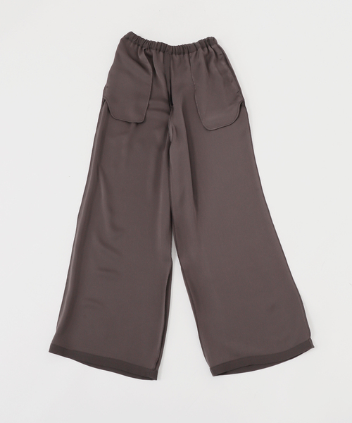 Noble(ノーブル)の「《追加》【洗える】ライトジョーゼットドレープパンツ(スラックス・レディース・ブラック/ベージュ/ブラウン・38/36)」の11枚目の写真