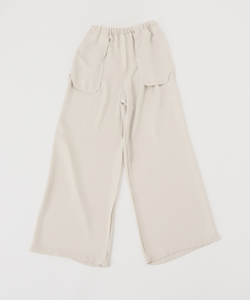 Noble(ノーブル)の「《追加》【洗える】ライトジョーゼットドレープパンツ(スラックス・レディース・ブラック/ベージュ/ブラウン・38/36)」の5枚目の写真