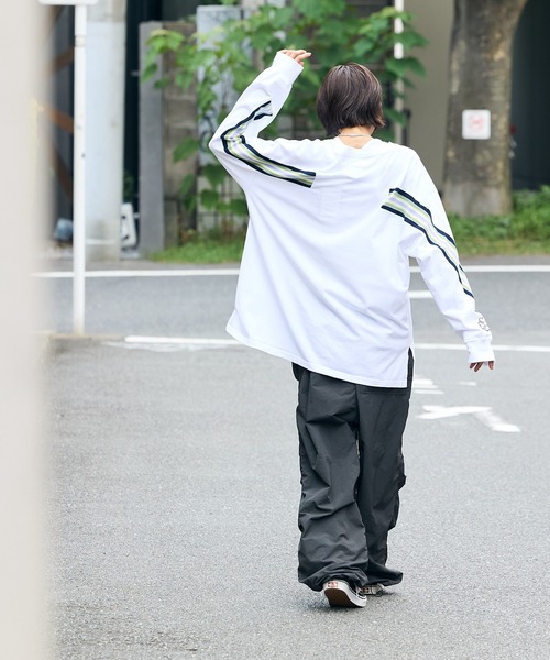 FACETASM（ファセッタズム）の「FACETASM/ファセッタズム RIB LONG TEE ロンT（Tシャツ/カットソー・メンズ・ホワイト/ブラック・5/3/4）」の3枚目の写真