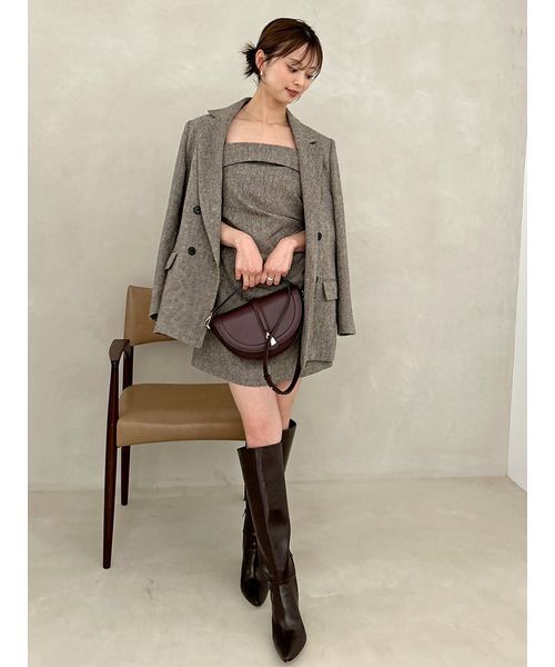 SNIDEL（スナイデル）の「オーバーサイズウールジャケット（テーラードジャケット・レディース・ブラウン/オリーブ/グレー・0/1）」の4枚目の写真