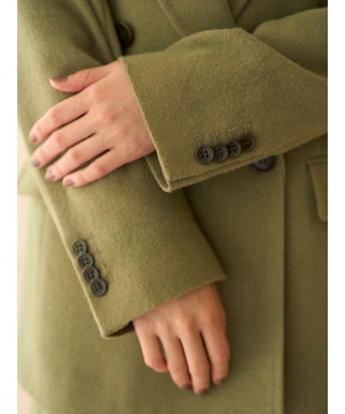 SNIDEL（スナイデル）の「オーバーサイズウールジャケット（テーラードジャケット・レディース・ブラウン/オリーブ/グレー・0/1）」の11枚目の写真