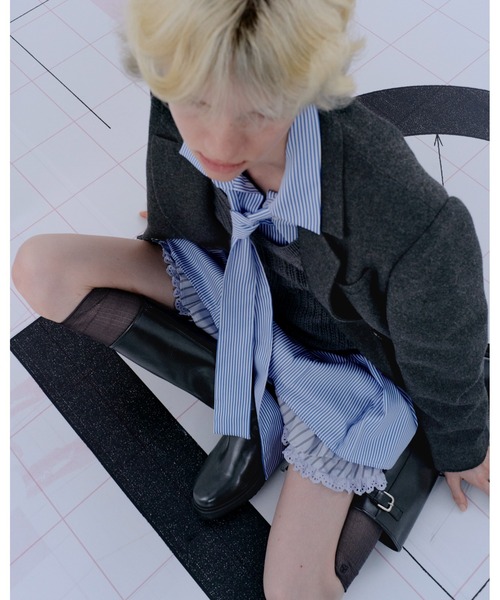 SNIDEL（スナイデル）の「オーバーサイズウールジャケット（テーラードジャケット・レディース・ブラウン/オリーブ/グレー・0/1）」の18枚目の写真