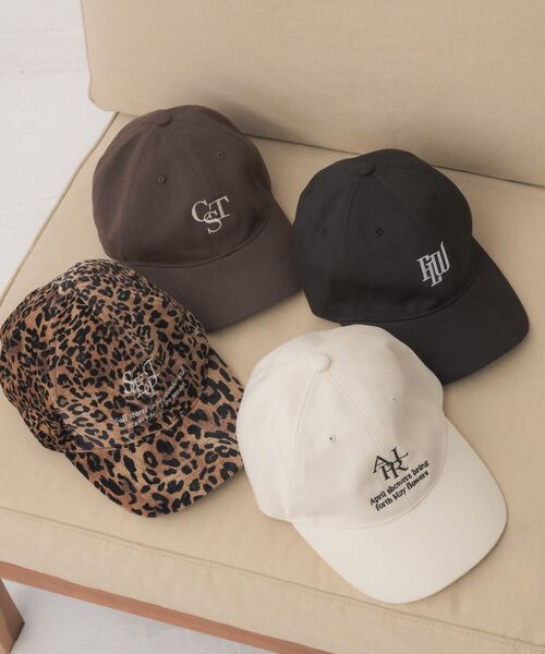 casita(RETRO GIRL)(カシータ)の「刺繍アソートキャップ(ハット・レディース・オフホワイト/ブラウン/ブラック/レオパード・ONE SIZE)」の5枚目の写真