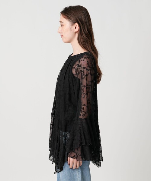 セール】レース イレギュラー フリル ブラウス（シャツ/ブラウス