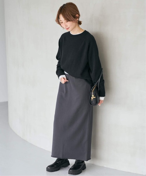 Spick & Span（スピックアンドスパン）の「《追加》ウールカシミヤ ラグランクルーネックニット（ニット/セーター・レディース・ホワイト/グリーン/ブラック・FREE）」の10枚目の写真