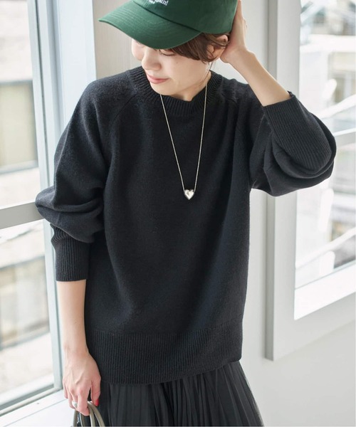 スピックアンドスパン ラグランクルーネックニット セール】《追加》ウールカシミヤ ラグランクルーネックニット（ニット