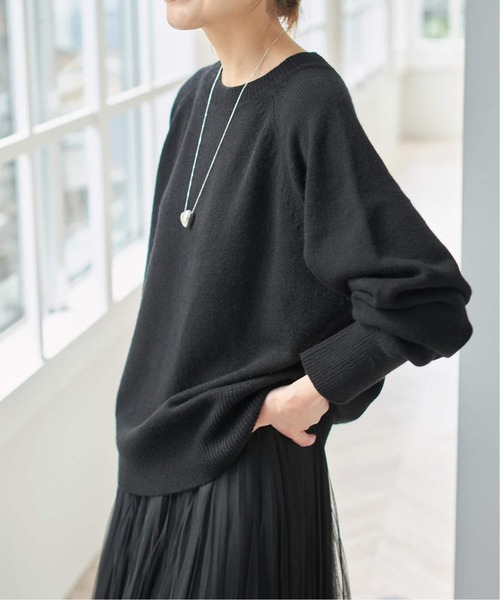 Spick & Span（スピックアンドスパン）の「《追加》ウールカシミヤ ラグランクルーネックニット（ニット/セーター・レディース・ホワイト/グリーン/ブラック・FREE）」の14枚目の写真