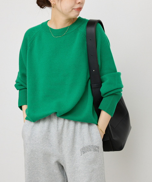 Spick & Span（スピックアンドスパン）の「《追加》ウールカシミヤ ラグランクルーネックニット（ニット/セーター・レディース・ホワイト/グリーン/ブラック・FREE）」の20枚目の写真