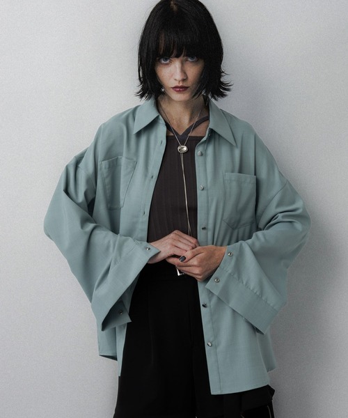 HARE（ハレ）の「アソート2WAYBIGシャツ(HARE)（シャツ/ブラウス・レディース・グレー/ブラック/ミント・FREE）」の3枚目の写真