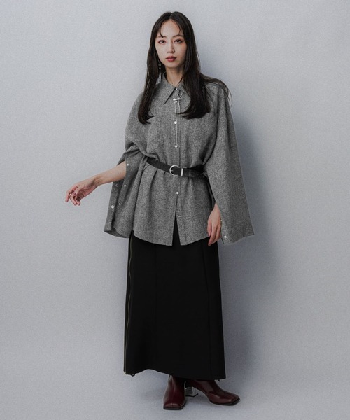 HARE（ハレ）の「アソート2WAYBIGシャツ(HARE)（シャツ/ブラウス・レディース・グレー/ブラック/ミント・FREE）」の5枚目の写真