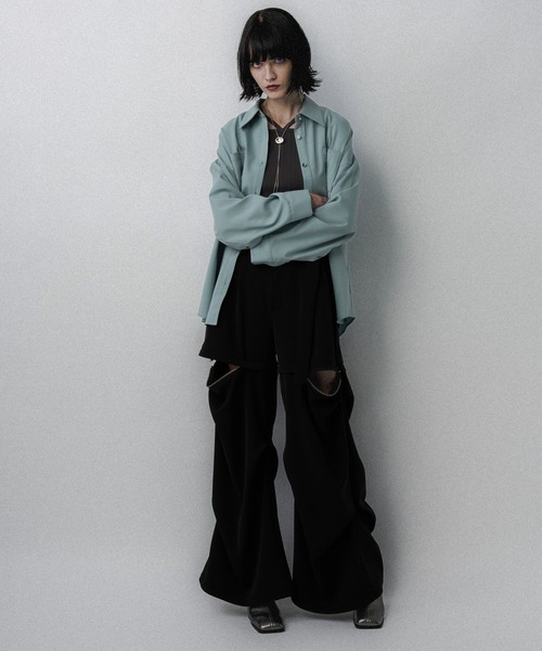 HARE（ハレ）の「アソート2WAYBIGシャツ(HARE)（シャツ/ブラウス・レディース・グレー/ブラック/ミント・FREE）」の6枚目の写真