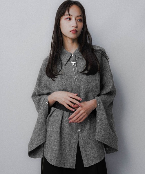 HARE（ハレ）の「アソート2WAYBIGシャツ(HARE)（シャツ/ブラウス・レディース・グレー/ブラック/ミント・FREE）」の12枚目の写真