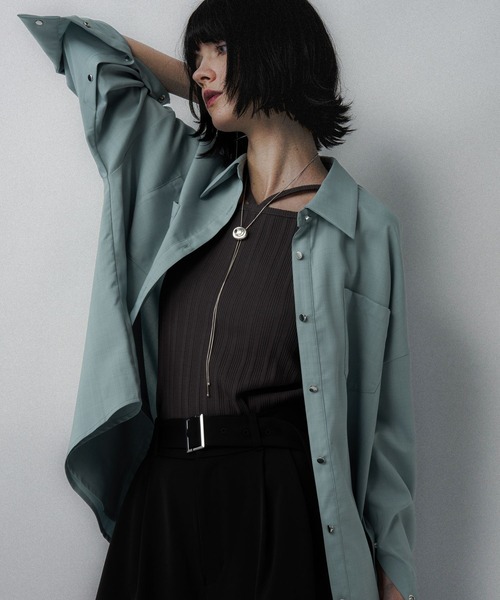 HARE（ハレ）の「アソート2WAYBIGシャツ(HARE)（シャツ/ブラウス・レディース・グレー/ブラック/ミント・FREE）」の17枚目の写真