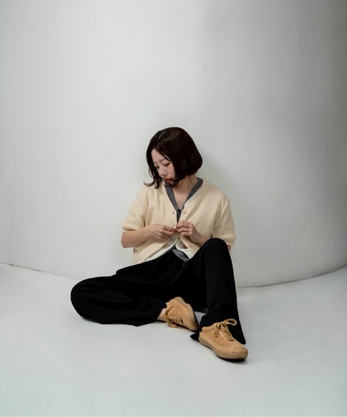 lawgy(ラウジー)の「rafu v simple cardigan / ラフvシンプルカーディガン(カーディガン/ボレロ・レディース・クリーム/グレー/ホワイト・FREE)」の15枚目の写真