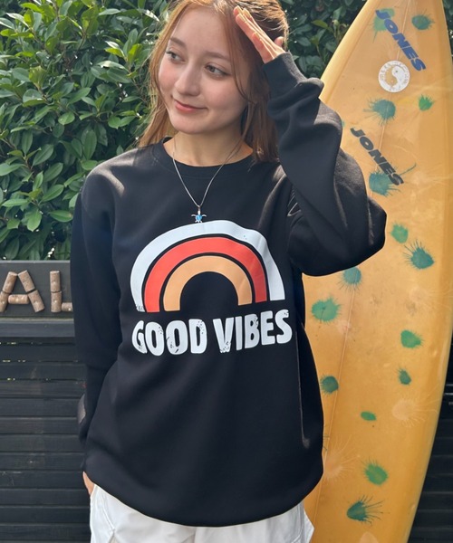 Loco Ocean(ロコオーシャン)の「GOOD VIBES ロゴ スウェット(スウェット・レディース・ブラウン/ブラック/グレー・L/M)」の13枚目の写真