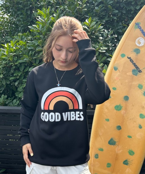 Loco Ocean(ロコオーシャン)の「GOOD VIBES ロゴ スウェット(スウェット・レディース・ブラウン/ブラック/グレー・L/M)」の14枚目の写真